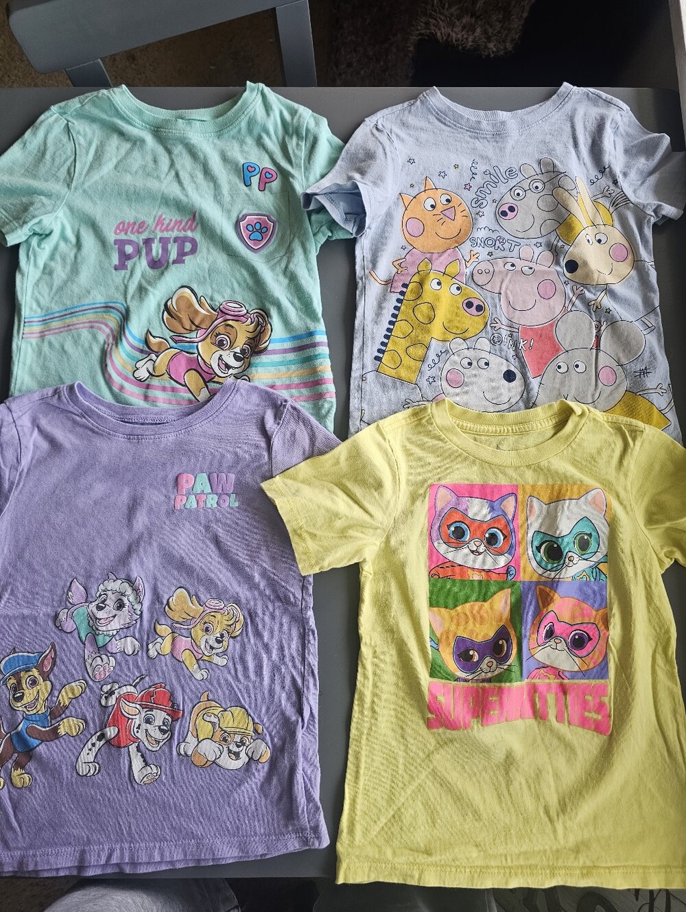 Toddler Girls Lot Of 4 T shirts All Sz 5t
